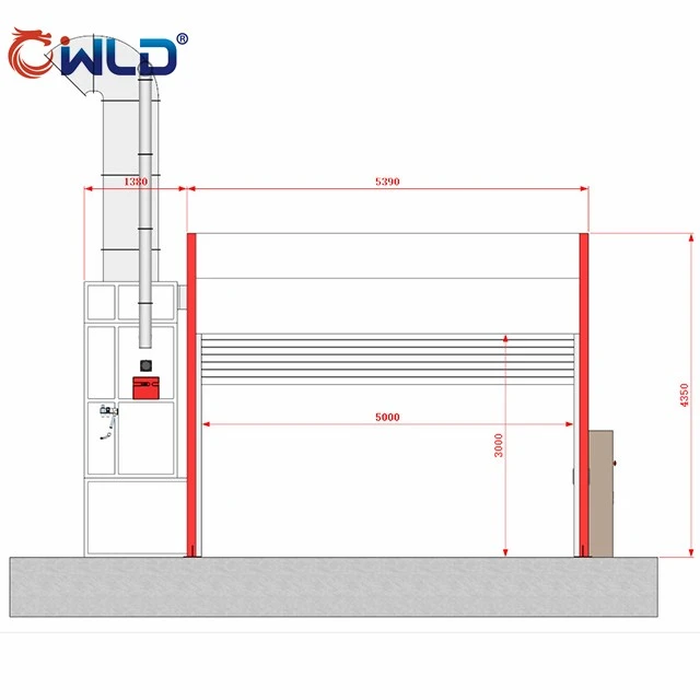 Customized Spray Booth With Rolling Door And Frequency Converter high quality