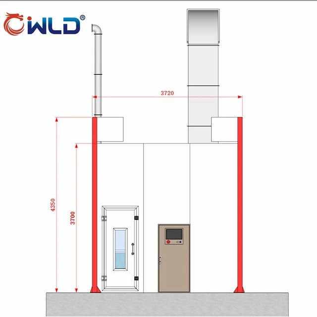 Customized Spray Booth With Rolling Door And Frequency Converter factory